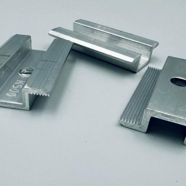 Klema środkowa wzmocniona h11 szeroka 60 mm srebrna Logo K500