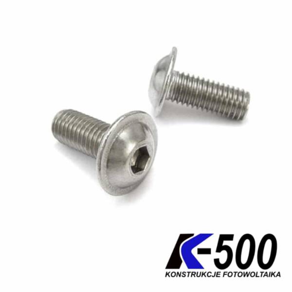 Śruba M8x20mm z kołnierzem A2 - Opakowanie 200 szt.